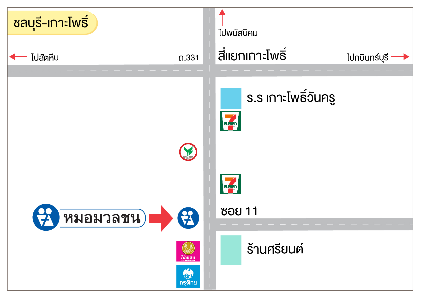 ศูนย์บริการผลิตภัณฑ์หมอมวลชน ชลบุรี เกาะโพธิ์