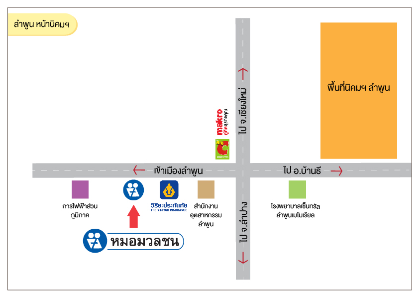 ศูนย์บริการผลิตภัณฑ์หมaอมวลชน ลำพูน หน้านิคมฯ