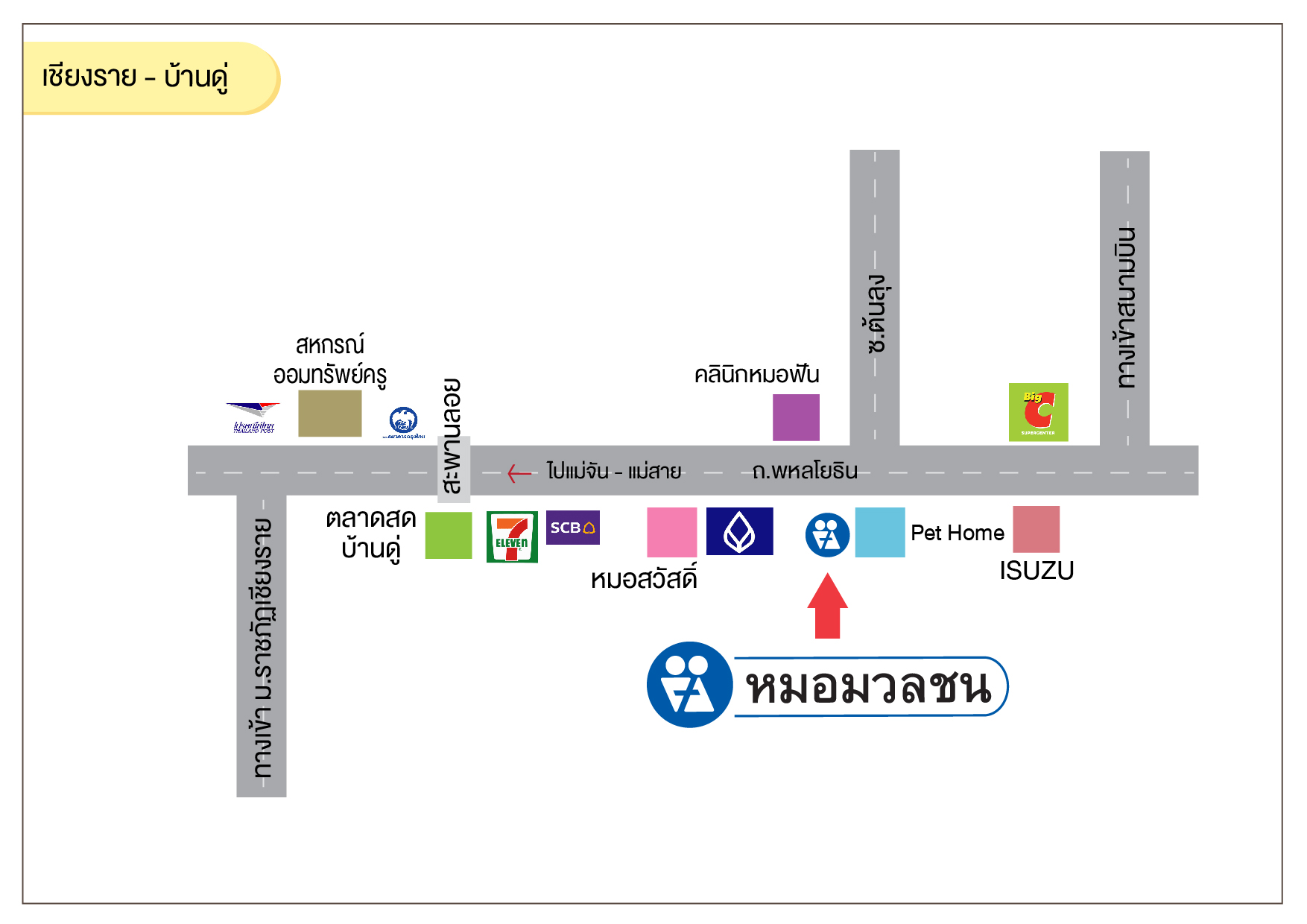 ศูนย์บริการผลิตภัณฑ์หมอมวลชน เชียงราย บ้านดู่