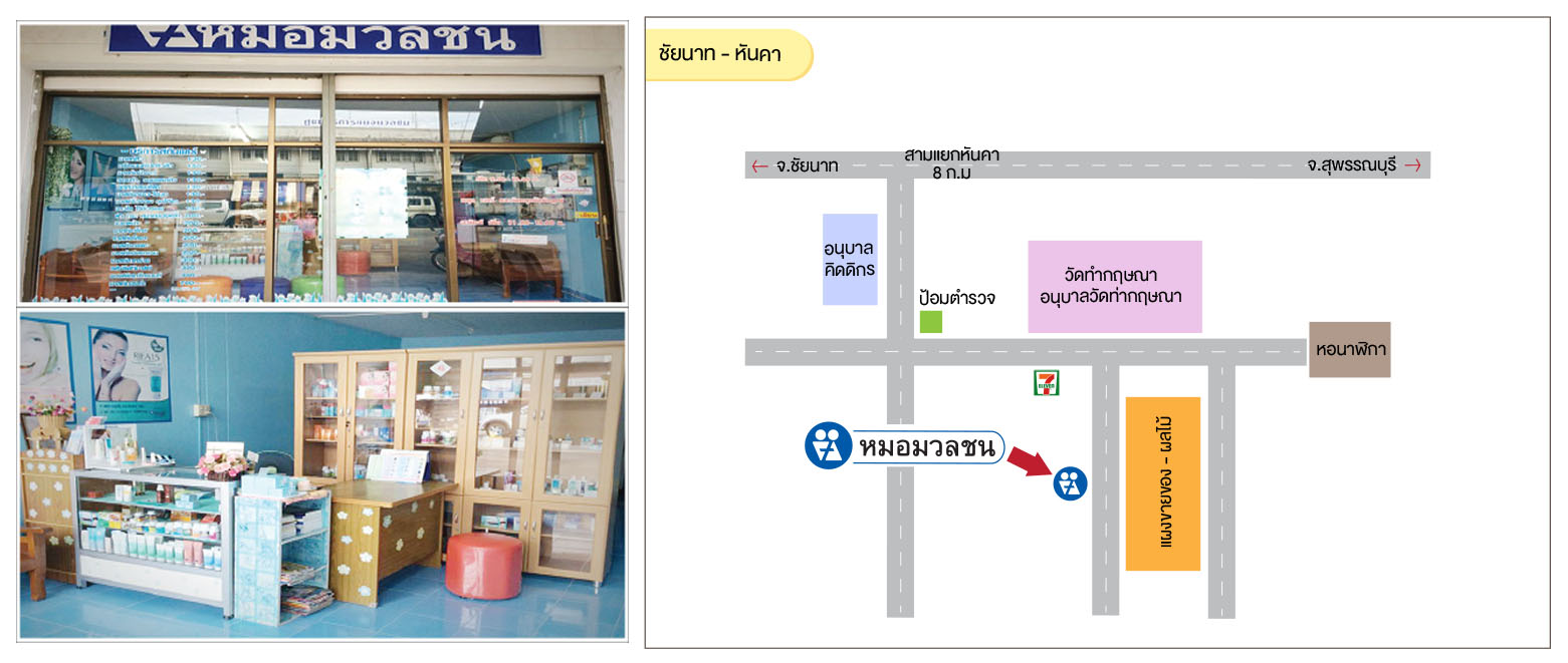 ศูนย์บริการผลิตภัณฑ์หมอมวลชน ชัยนาท หันคา