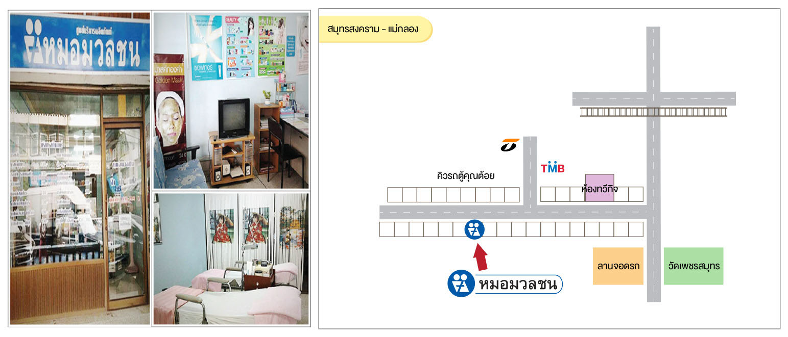 ศูนย์บริการผลิตภัณฑ์หมอมวลชน สมุทรสงคราม แม่กลอง